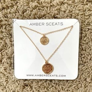 Amber Sceats Double Coin Necklace NWT